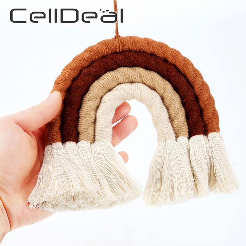 

4 Layers 16Style Handmade Hanging Rainbow Room Decoration Cotton Various Color Tassels Home Party Festivals Wall Nordic Ornament