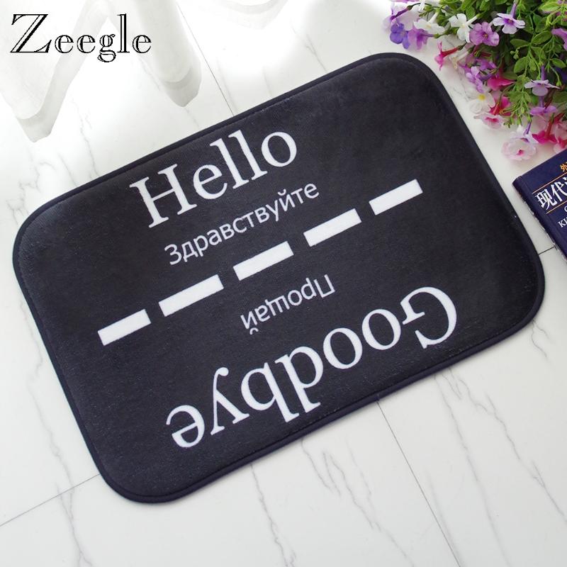 

Zeegle Welcome Doormat Entrance Mat Anti-slip Floor Mat Flannel Hallway Rug Bedside Bedroom Modern Rug Kids Room Play, Zwk