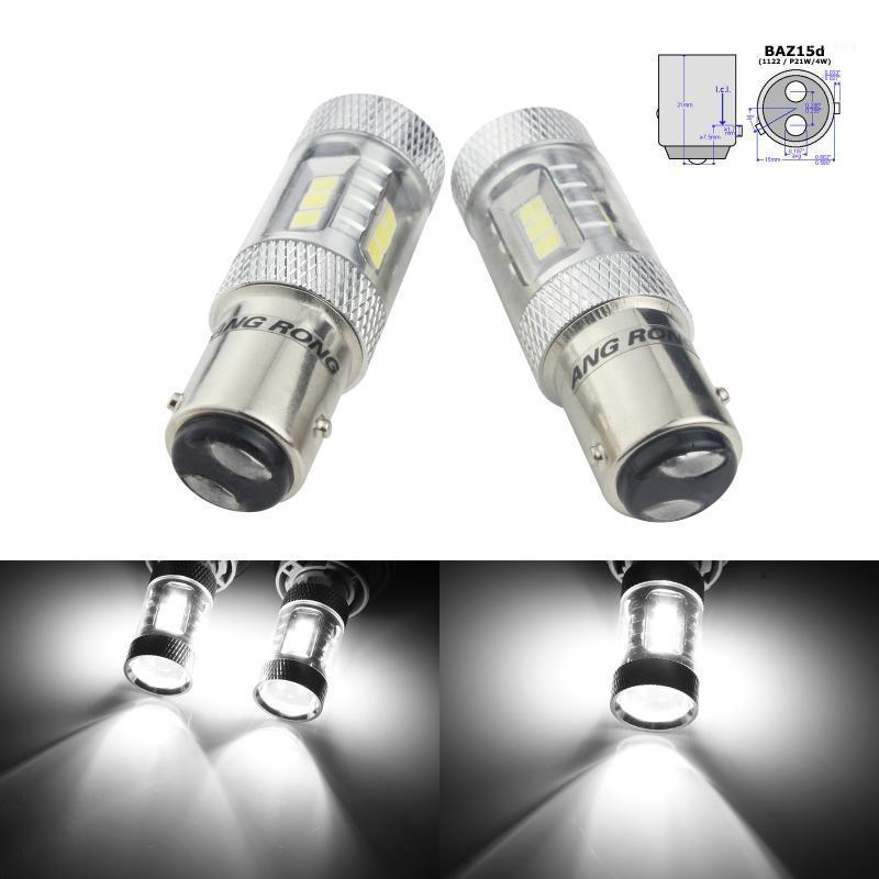 

ANGRONG 2x 566 P21/4W BAZ15d 7225 15w LED Sidelight Tail Reverse Stop Light DRL(CA313)1, As pic