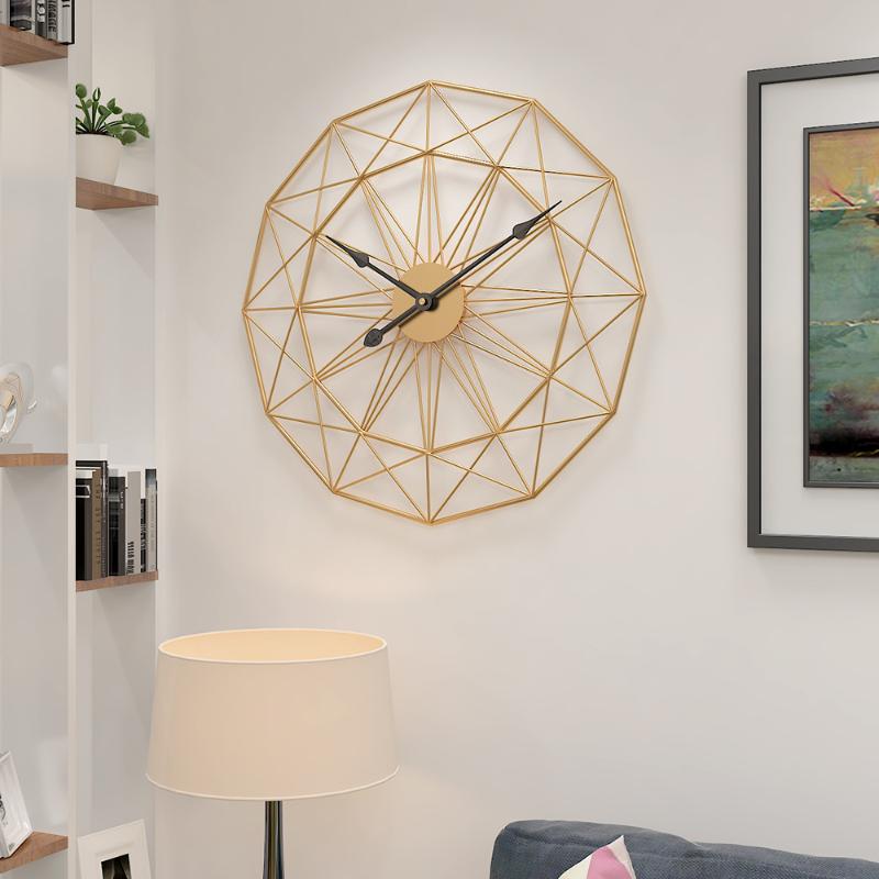 

Brief Style Modern Home Wall Decor Gold Large 50cm 60cm Silent Wall Clock