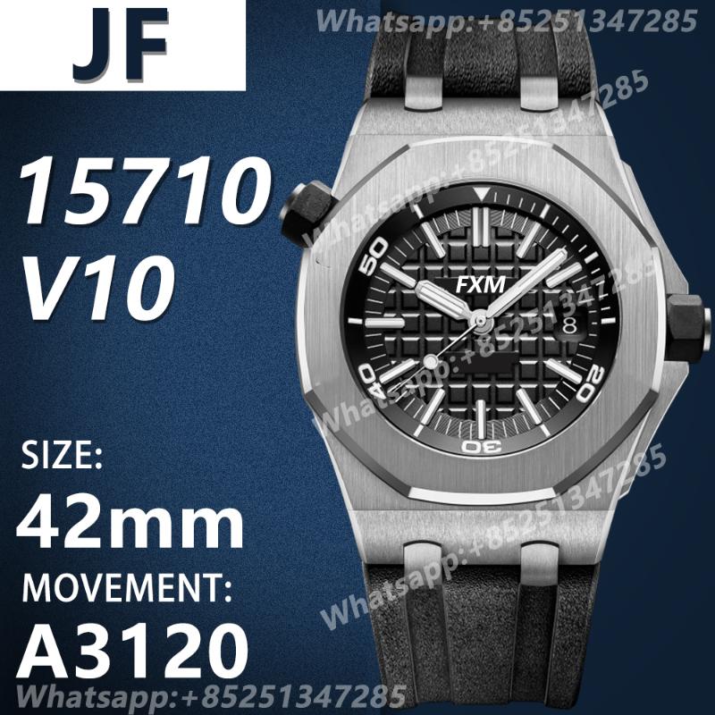 

Wristwatches Men's Automatic Mechanical Top Watch 42mm 15710 JF ZF VSF 904L 1:1 Edition Super Clone Sports, Brown
