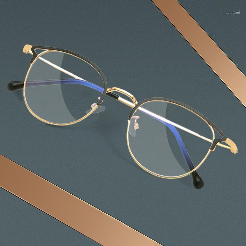 

Sunglasses Retro Women Cat Eyes Anti Blue Ray Glasses Frame, Lady's Metal Alloy Blu Block Eyeglass Frames For Prescription Myopia F9029