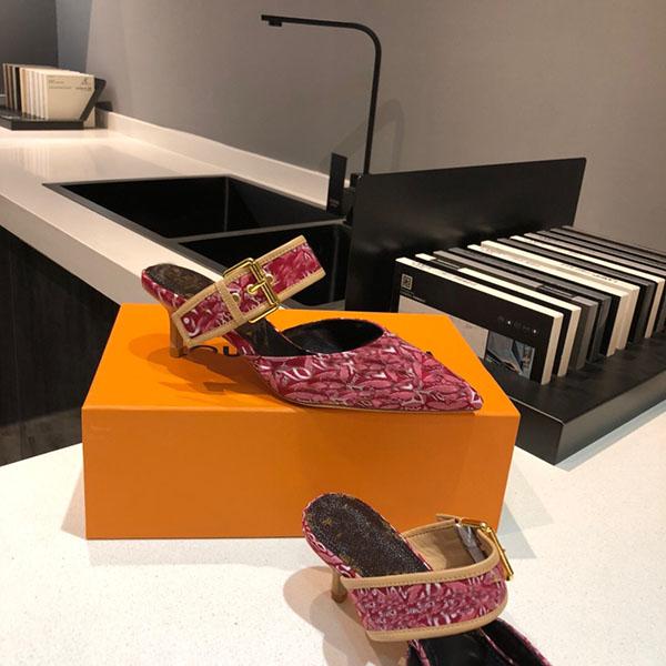 

New hot sale luxury women's sandals fashion leather sole half slippers super star flat casual shoes slippers best quality size 35-41, Purple