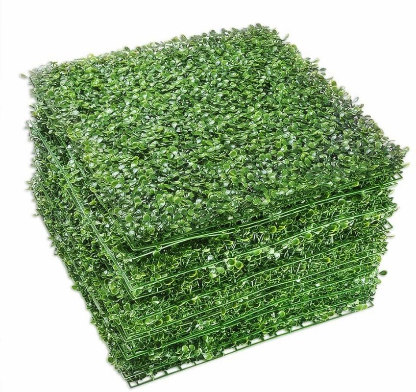 

Artificial Boxwood Panels - 20 Pieces Faux Hedge Wall Backdrop, for Outdoor, Balcony, Garden Fence Screen and Indoor Wall Decor, 19pcs