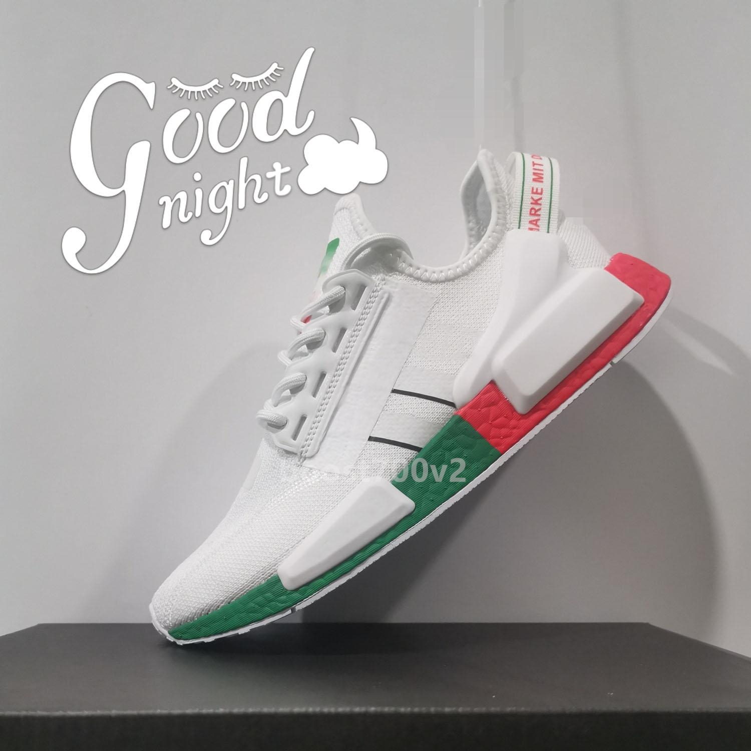 

With box NMD Human Race Pharrell Williams mens running shoes infinite species Solar Pack R1 V2 triple white orange blue men women Sneakers, Color #3