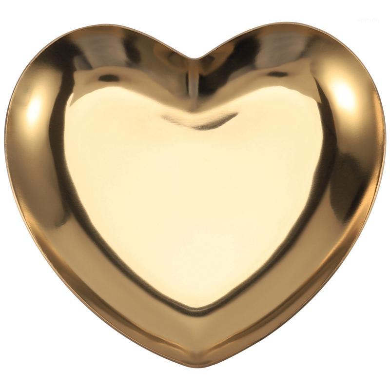 

Heart Shaped Jewelry Serving Plate Metal Tray Storage Arrange Fruit Tray Home1