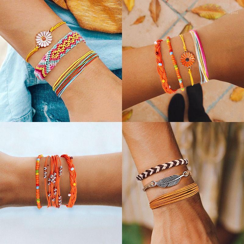 

4 Styles Bohemia Handmade Weave Multicolor Rope Bracelet For Women Beach Charm Friendship Jewelry Fashion Couple Bracelet1