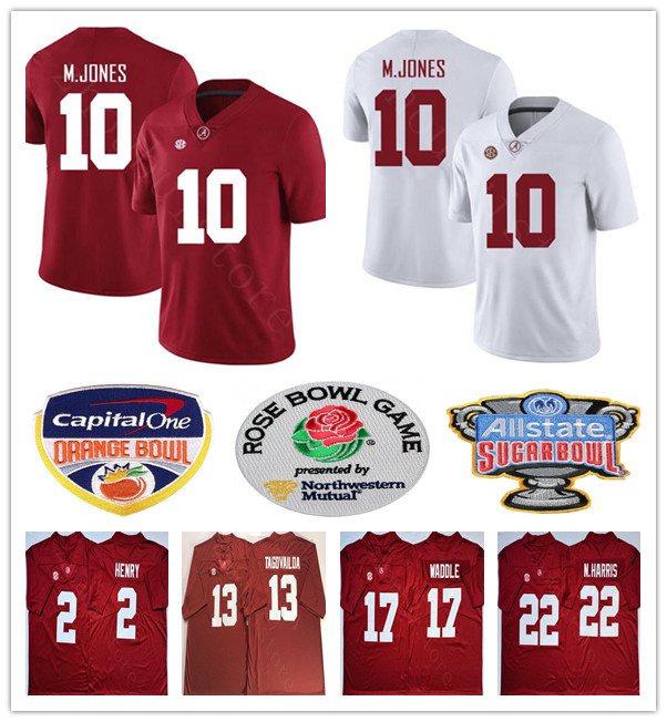 

2021 Playoff Alabama Crimson Tide Mac Jones Jersey NCAA Jaylen Waddle Tua Tagovailoa Najee Harris Devonta Smith Jalen Hurts John Metchie III