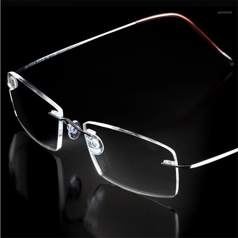 

OLNYLO Fashion Classical Memory Alloy Rimless Reading Glasses Light Frameless Eyewear Anti-blue Presbyopic Eyewear Unisex1