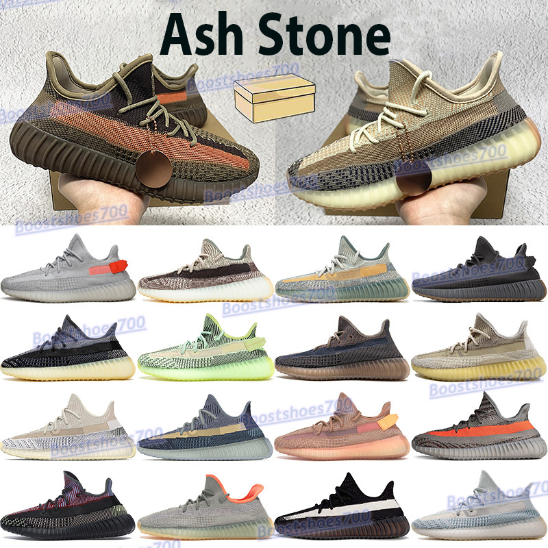 

Mens running shoes reflective sneakers ash pearl stone blue cinder carbon zyon yecheil earth cream white black red women trainers with box, Double box