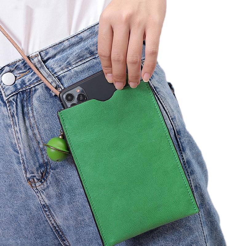 

New Cowhide Phone Pocket Ladies Hand Bags Women's Crossbody Bags Purse Clutch Phone Wallet Shoulder Bag, K101red