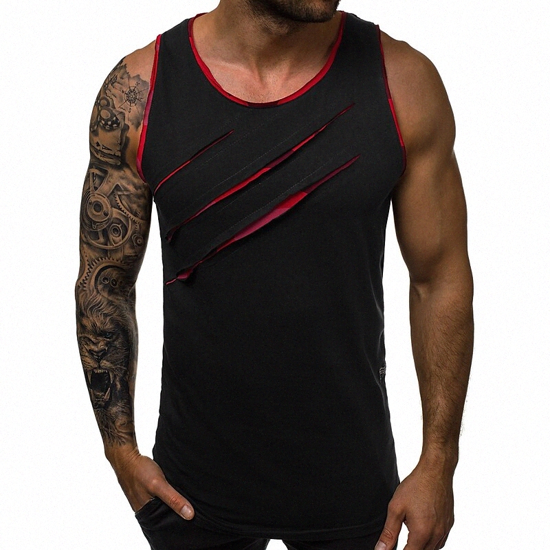 Men's Tank Top Graphic Solid Colored Basic Sleeveless Daily Tops Cotton Active White Black Green 01ch#