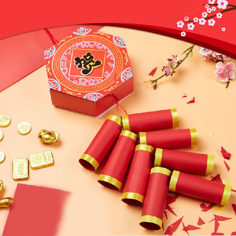

2021 Chinese Happy New Year DIY Firecracker Home Decorations Good Wishes for Friend Family DTT88