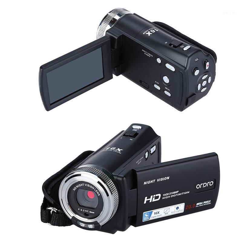

ORDRO Digital Camera HDV-V12 3.0 Inch LCD 1080P FHD Camcorder 16X Zoom DVR IR Night Vision CMOS Sensor Microphone1, Black