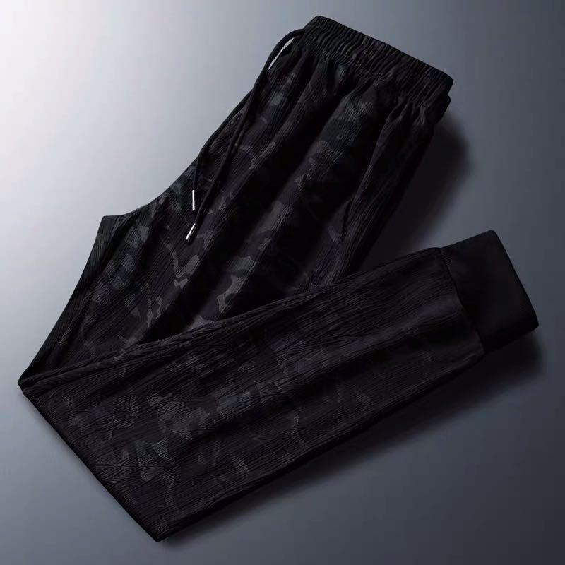 

Spring and summer thin men's stretch casual sports pants Slim ice silk fall feeling sports pants all-match men's