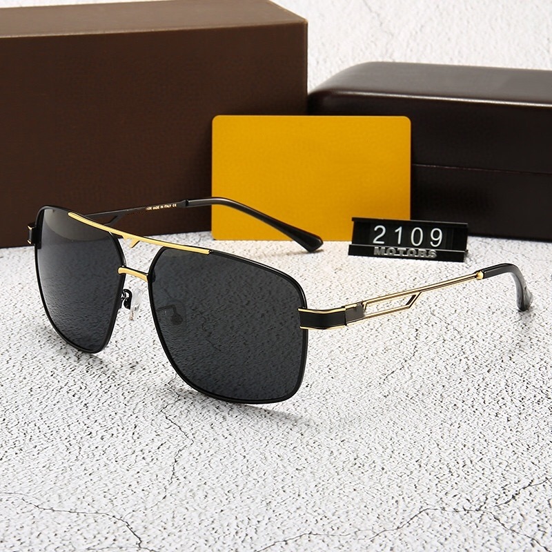 

Five colors aviator sunglasses for men and women 2021 Fashion luxurys designers high quality driving polarized glasses 2109, White;black