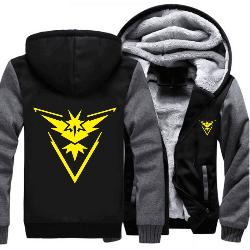 

2021 New Us Size for Men Hoodies Pocket Monster Team Valor Mystic Instinct Cosplay Jacket Sweatshirts Thicken Hoodie Coat B8q5