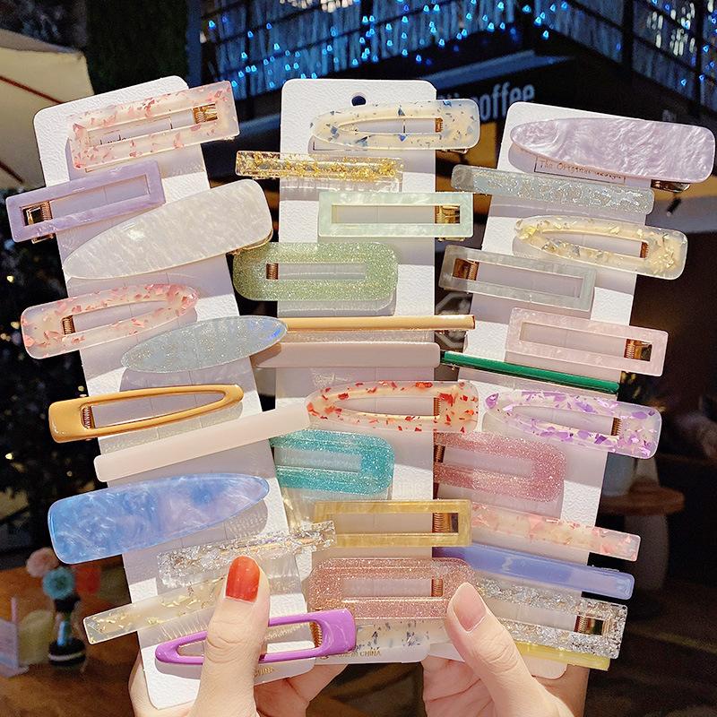 

2020 New Fashion 3pcs/set Hairpins Side Clip Women Girls Hair Jewelry Trendy Geometric Hair Clip Barrettes Accessories Gift
