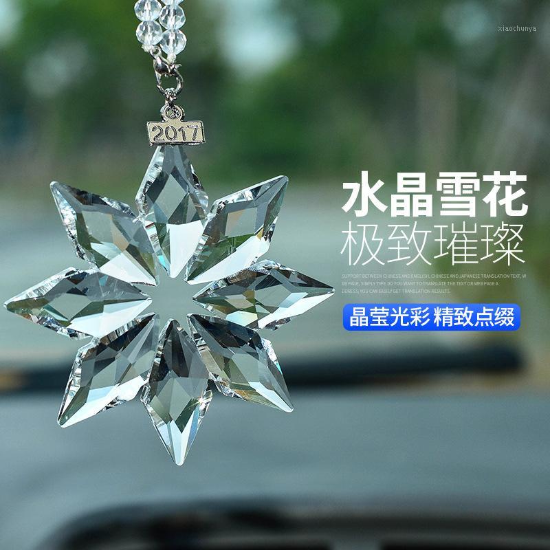 

2018 Hot Sale Auto Hang Decorations Star Anise Snowflakes Rearview Mirror Car Is Hanged Adorn Peace Operator Interior Pendant1