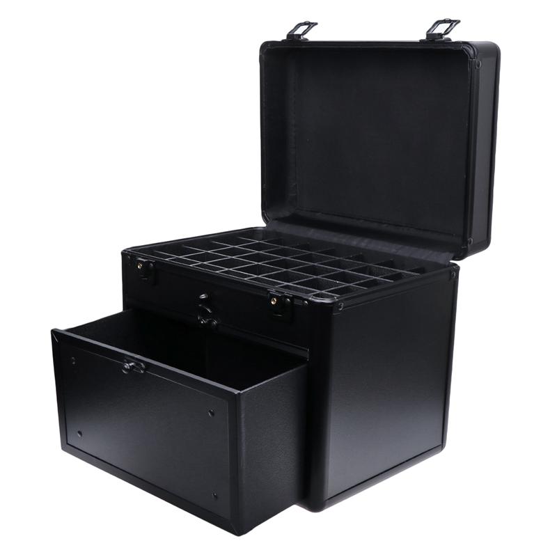 

1Pc Makeup Tool Kits Storage Boxes Nail Beauty Box Cosmetic Storage Case Aluminium Container For Travel Makeup Organizer