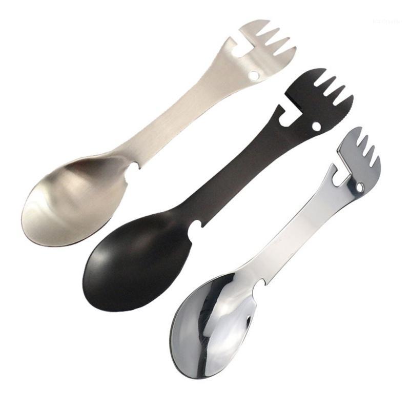 

Multifunctional Camping Tool Stainless Steel Cookware Spoon Fork Bottle Opener Portable Durable Muiti Flatware Outdoor Tools1