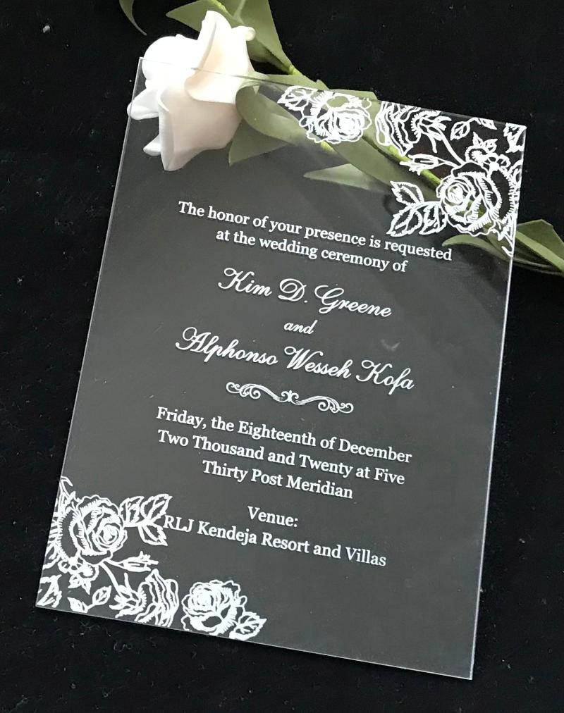 

Acrylic Invitations,Acrylic Anniversary invitation,10pcs Free Design Acrylic wedding invitation,Acrylic Menu cards,Special Gifts