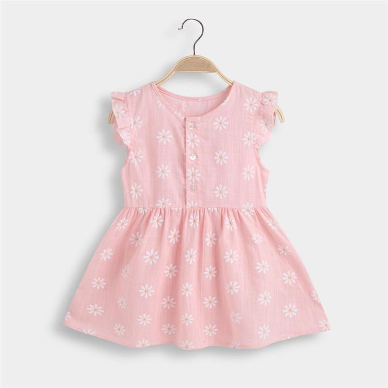 

Baby Summer Dress 2020 New Girls' Clothing Ruffle Sleevele Princess Frocks Fashion Kids Baby Girl Dress for 3-7 year old1
