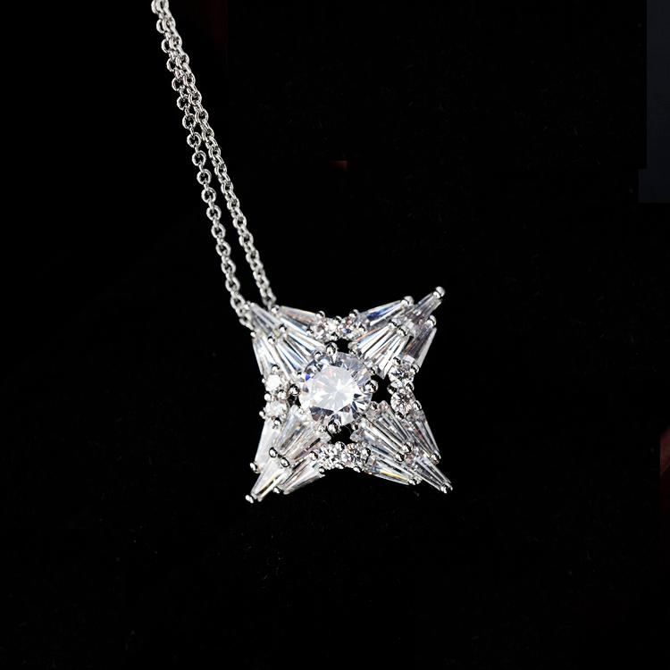

Quality Fashion 2021 New Cute Genuine Austria Crystal CZ Zircon S Pendant Necklace For Women