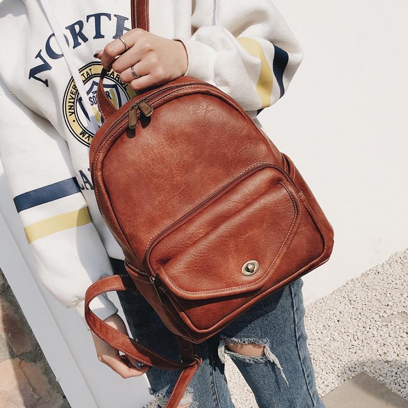 

DORANMI Vintage Women Schoolbag Fashion Backpacks Brand Designed Daypacks Travel Large Laptop Shoulder Bag Mochila SJB132, Black