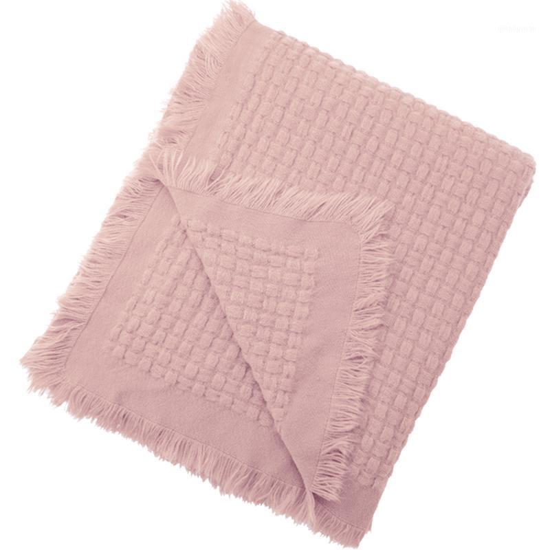 

Solid Super Soft Woven Bed Sofa Throw Knitted Blanket Living Room Cozy Fluffy Thickened Home Textile Air Conditioning Textured1