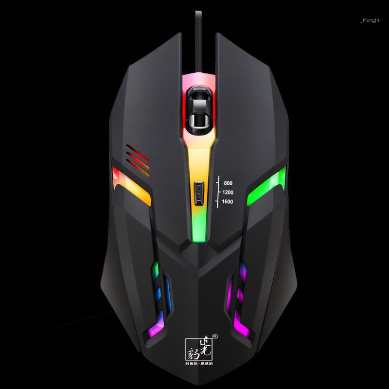 

Wired Mouse Gaming Adjustable 800 1200 1600 DPI Optical PC Mouse Gamer Computer LED Light Ergonomic Hands Laptop Mice Game Mause1