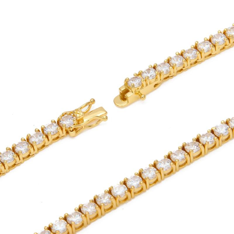 

The Bling King 3mm 4mm 5mm Tennis Chain Jewelry Sets Gold Color Copper Shinning Wholesale