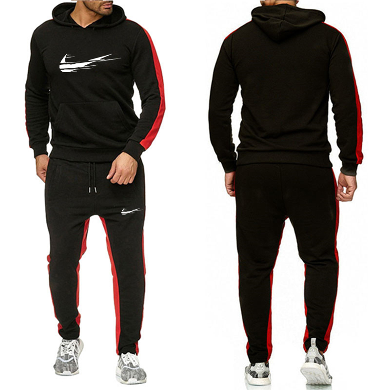 

Autumn 2020 suit dress two piece sportswear men's fashion casual sportswear with hood + pants