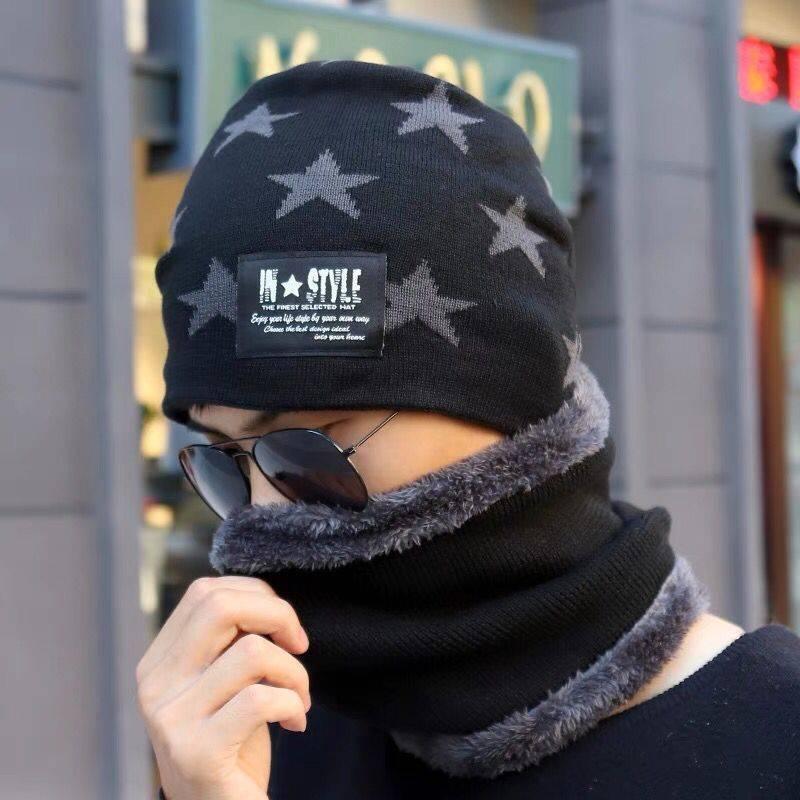 

Hats, Scarves & Gloves Sets Winter Men Hat And Scarf Set For Women Cap Ring 2 Pcs Suit Soft Stretch Cable Knitted Beanie Adult Warm