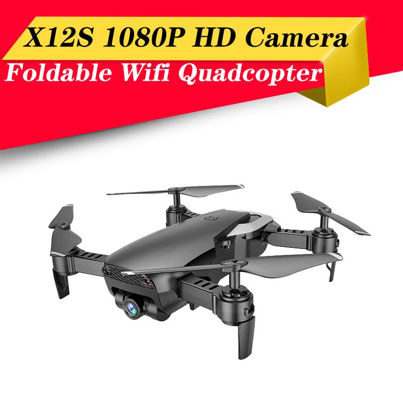 

X12S FPV RC Drone 1080P Dual Camera Optical Flow Selfie Dron HD Live Video Foldable Wifi Quadcopter