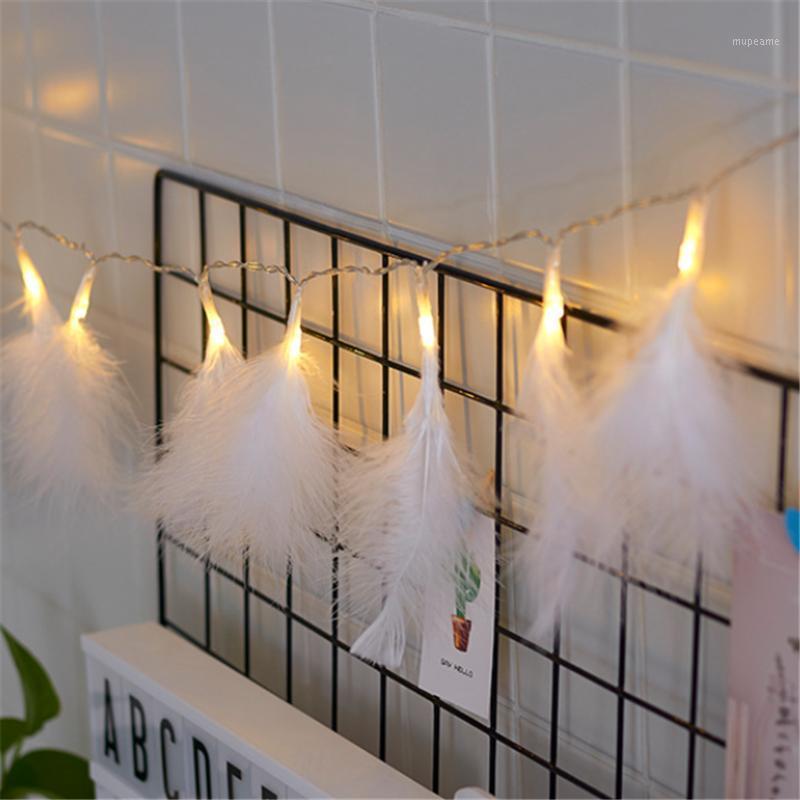 

Christmas Tree Ornaments Garlands 2M 20 Led Feather String Lights WChristmas Decorations for Home New Year Navidad 2020 Natal1