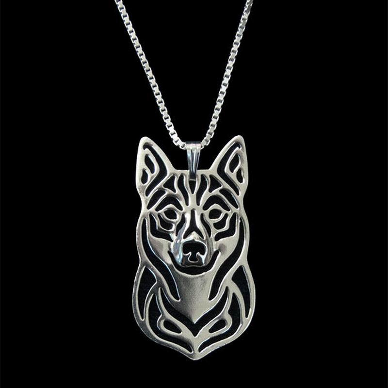 

Women's Hollow Out Dog Necklaces Jewelry Metal Swedish Vallhund Dog Necklaces For Lovers Drop Shipping