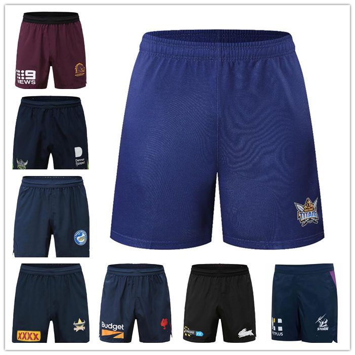 

Rugby shorts KNIGHT SHARKS ST GEORGE ROOSTER RAIDER TITAN COWBOY KNIGHT WEST STORM TIGER Panthers BRONCO Rabbit MANLY Parramatta Eels, Black;gray
