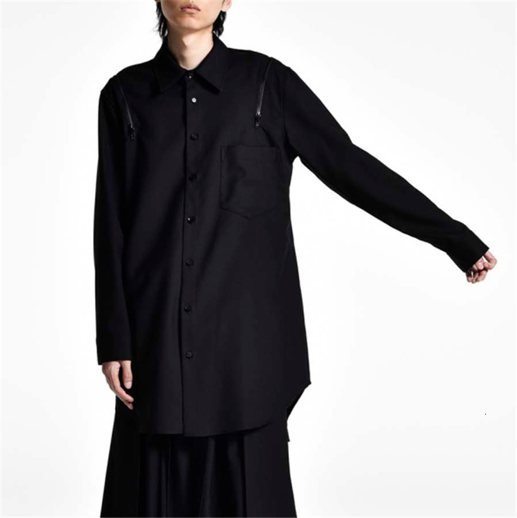 

2021 -7xl!! New Personality Sleeve in Long European American Shirt Nice Fashion Jacket X2BB, Black