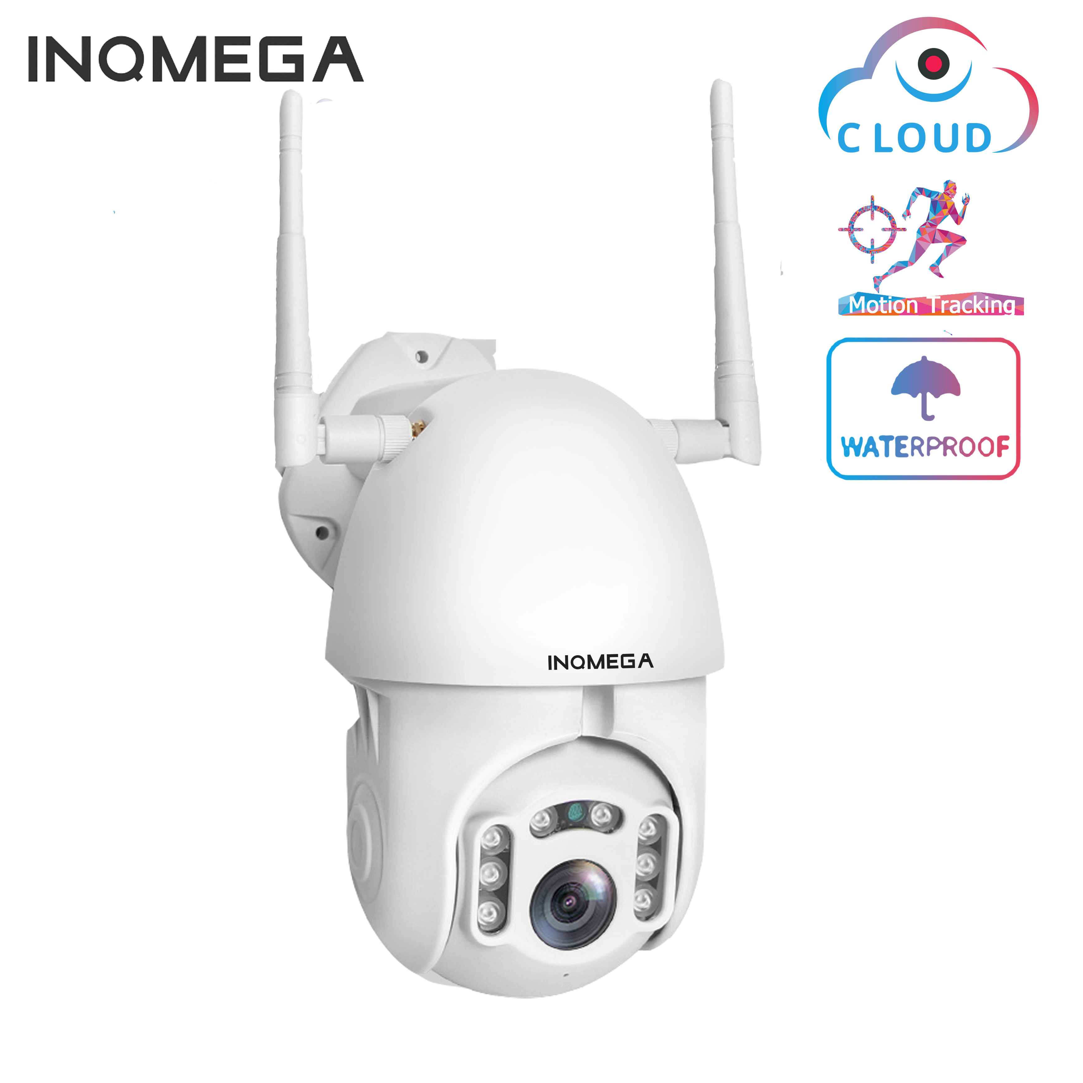 

INQMEGA 1080P IP Camera WiFi Wireless Auto tracking PTZ Speed Dome Camera Outdoor CCTV Security Surveillance Waterproof Camera