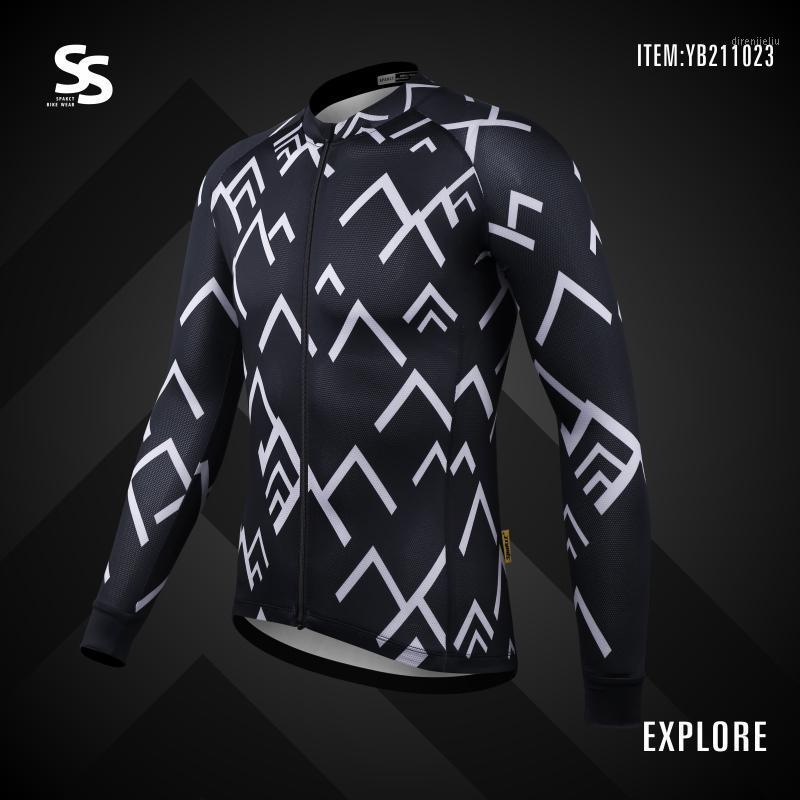 

SPAKCT Moisture-wicking Cycling Jersey Set 2020 Bike Clothing Long Sleeves Mens Cycling Tights Sport Running Bicycle Shirts Men1
