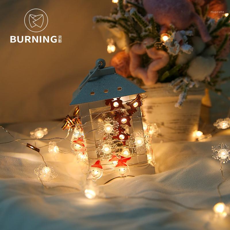 

Christmas Flashing String Lights Snowman LED String Lights For Bedroom/Balcony/Room/Christmas Tree Decoration wall decor1