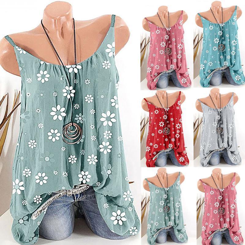 

Women Vest Yoga Tops Camisole Fashion Flower Printing T-Shirts Streetwear Harajuku Casual Sleeveless Plus Size -5XL 2020 Summer1, Gray