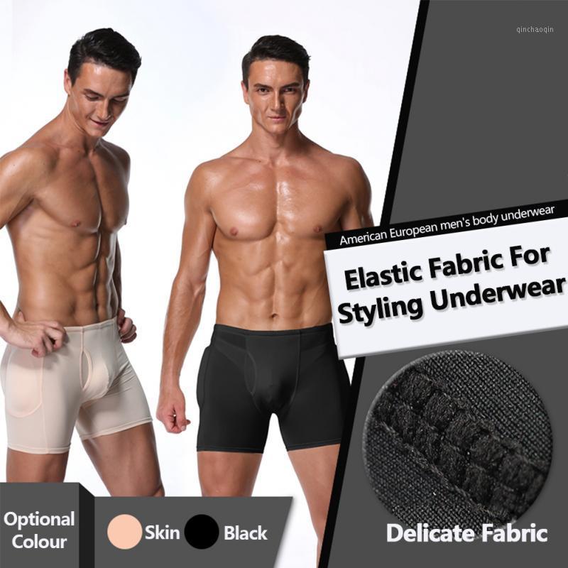 

Men's Boxer Underwear Briefs Padded BuLifter High Compression Firm Control Shapers Mens Shapewear Trainning Exercise Shorts1, Black