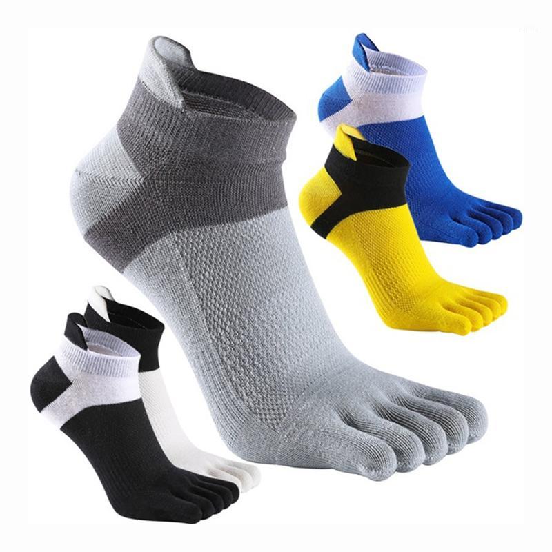 

Men's Finger Sports Socks Thin Breathable Sweat-absorbent Five-toed Outdoor Running Yoga Elite Basketball Socks1, Black