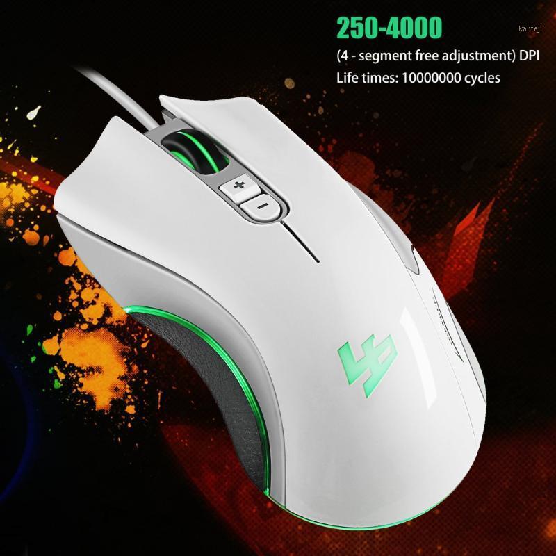 

5D 250-4000 DPI 5V 100mA 4 Buttons LED USB Port Interface Wired Optical Gaming Mouse White Orange1