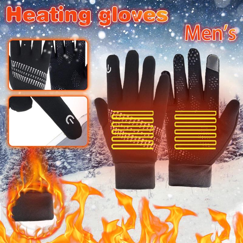 

2020 Winter Heating Gloves Warm Touchscreen Gloves Non-slip Windproof For Men Thicken Outdoor Guante Streetwear #j2p