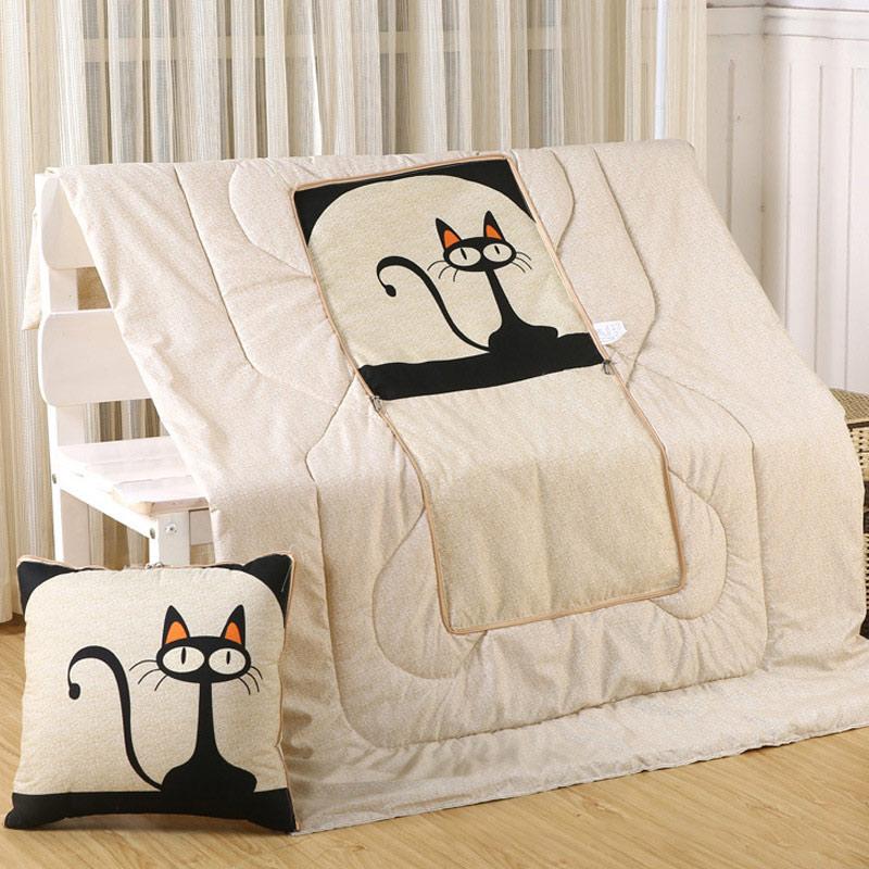 

2 In 1 Cartoon Multifunctional Blanket Foldable Pillow Cushion PP Cotton For Sofa Bed Car Travel Pillows Cushions Quilt Blankets