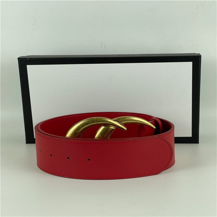 

Men's wear designer belt black and red high quality fashion 7.0cm large gold with pearl buckle belts + original box, Belt and box
