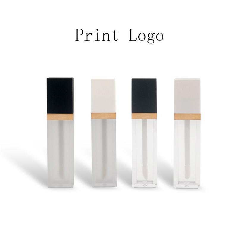 

Print Your Logo 50pcs 7ml Square Empty Lipstick Lip Gloss Tubes High Quality Transparent/frosted Cosmetic Refillable Bottles